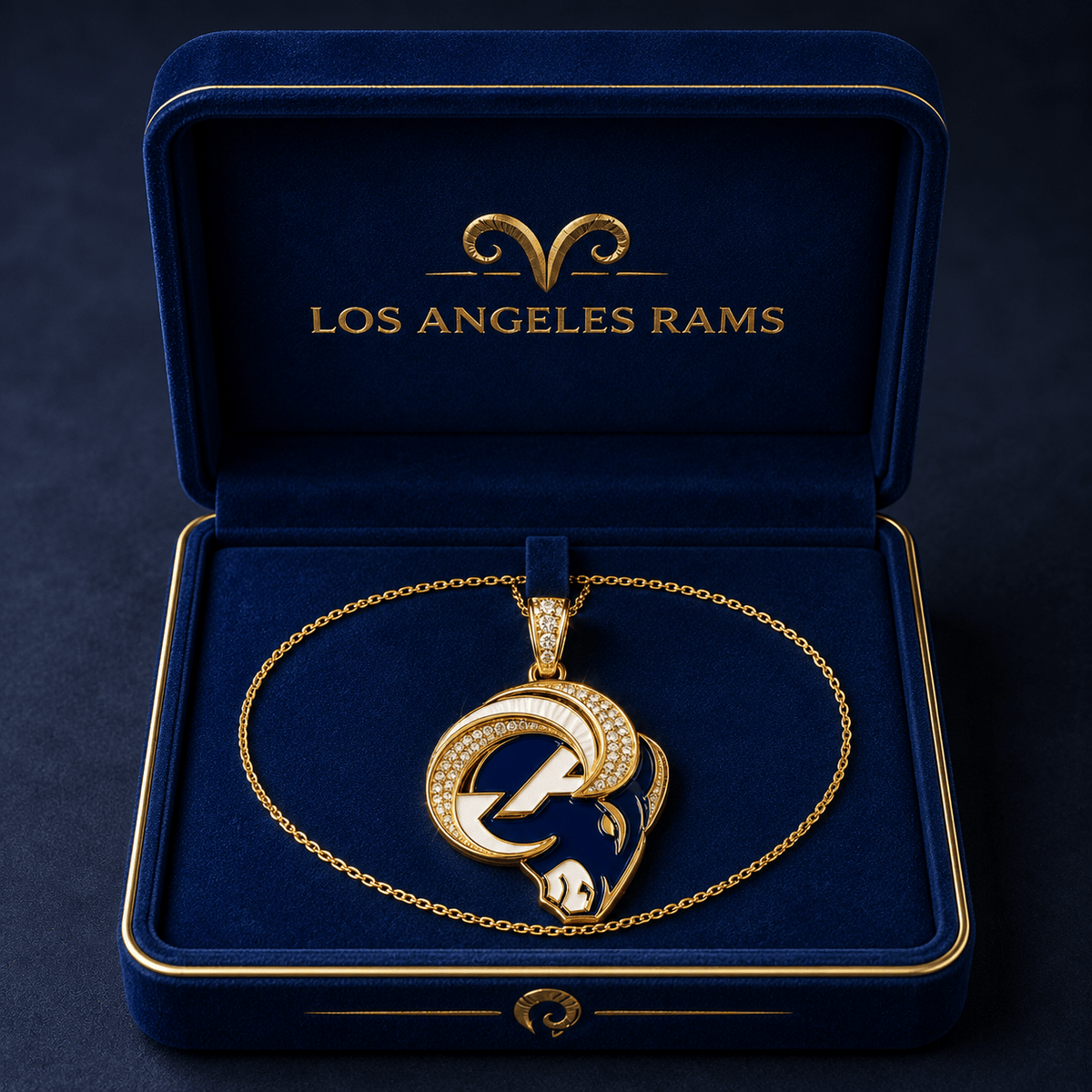 LARS Solid Gold Chain with Diamond Pendant BMD