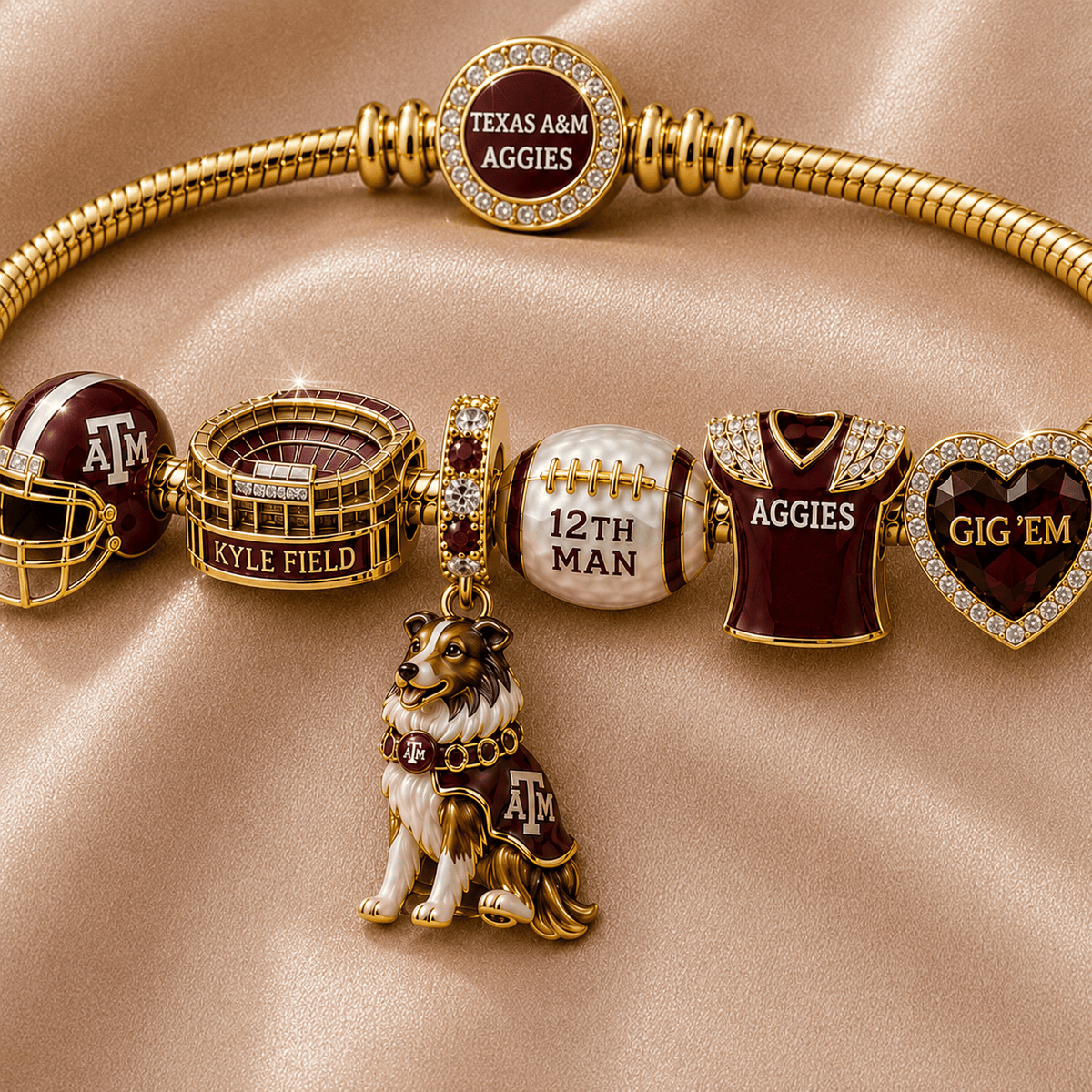 TAMA Gold Charm Bracelet Set TMH