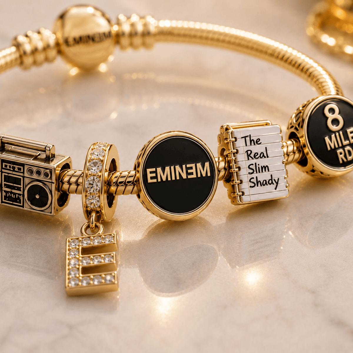 EMN Gold Charm Bracelet Set VTH