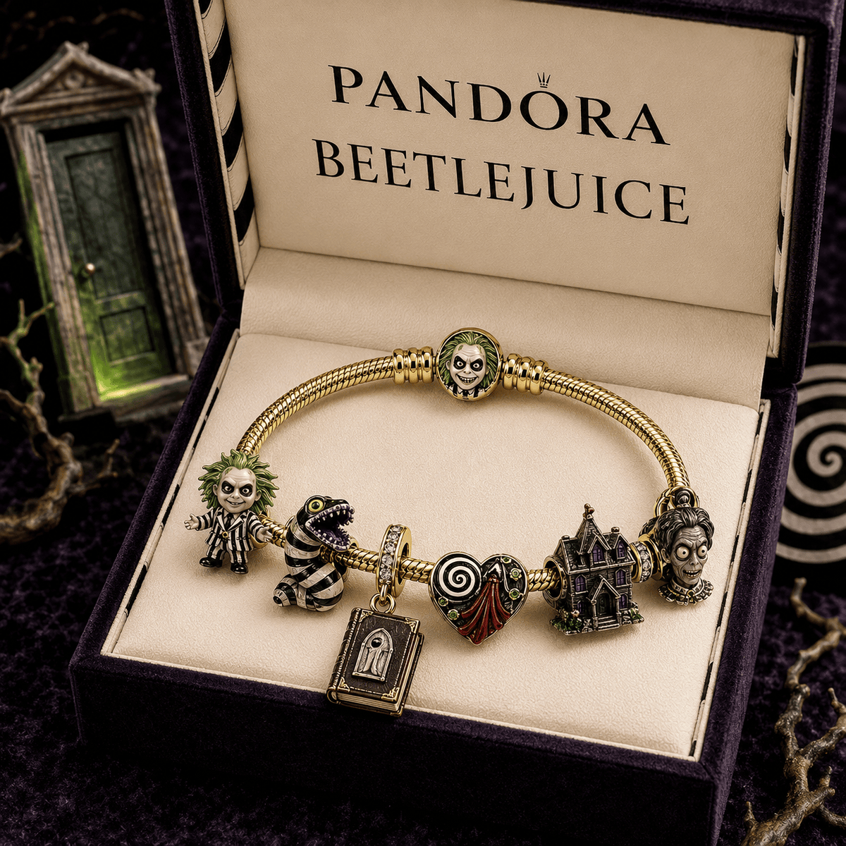 BTJ Gold Charm Bracelet Set TMH