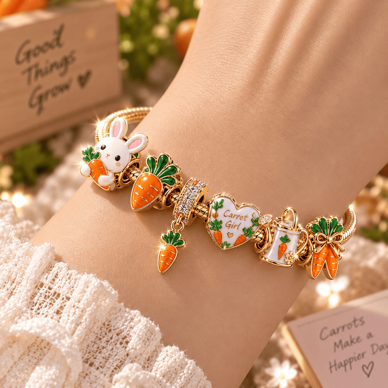 CR Gold Charm Bracelet Set TTN