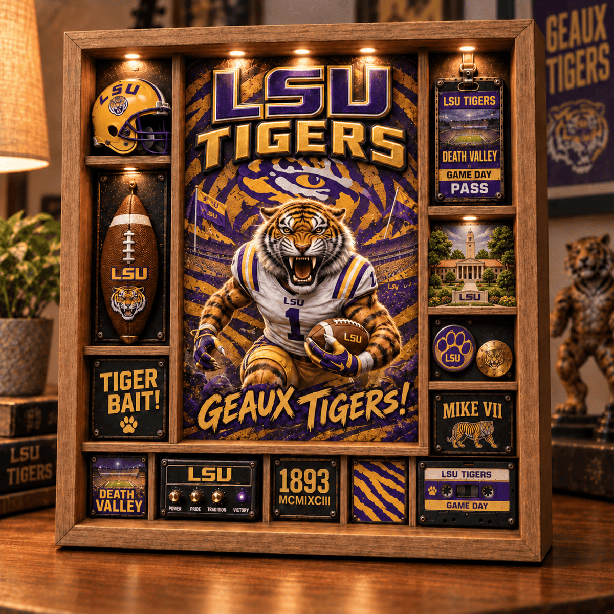 LSU Premium Shadow Box PVNA