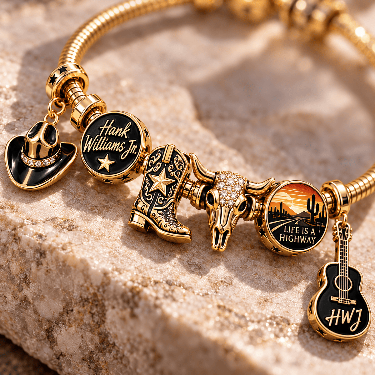 BLST Gold Charm Bracelet Set PTT