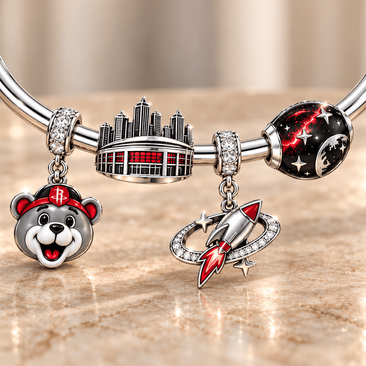HTR Silver Charm Bracelet Set TMH