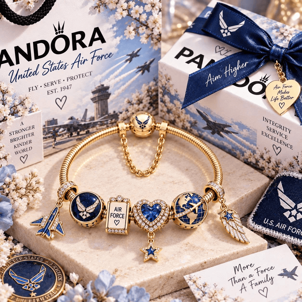 USAF Gold Charm Bracelet Set TTN